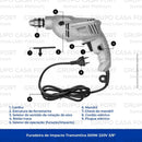 Furadeira De Impacto Cinza Tramontina 500w Econômica 220v