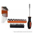 Kit Maleta Jogo de Ferramentas 38 peças Fortt Preto - KMF001-P
