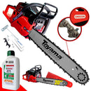 Moto Serra Motosserra á Gasolina Toyama TCS58F-G2 TCS58FG2 2T 55cc 3,2HP Leve e de Alto Desempenho + óleo stihl 2T Motor Serra Ideal Para Carpintaria Profissional