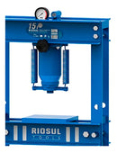 Prensa Hidráulica 15t Desmontável  Manômetro Riosul Tools Azul
